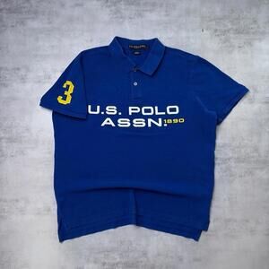 Y2K Blue U.S. Polo Assn Chief Keef Polo Shirt